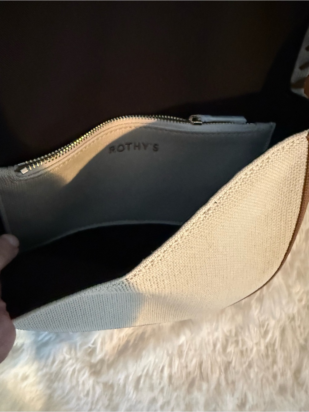 Rothy’s The Saddle Bag Flat White NWT - Picture 3 of 5